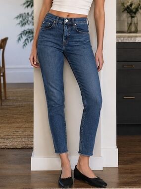 Rag & Bone Lucky Rouge Frayed Hem Ankle Skinny Jeans Women’s 25